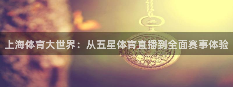 上海体育大世界：从五星体育直播到全面赛事体验